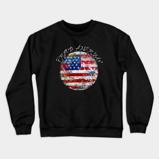 Proud American, graffiti style, american flag Crewneck Sweatshirt